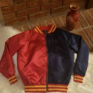Red and blue jacket